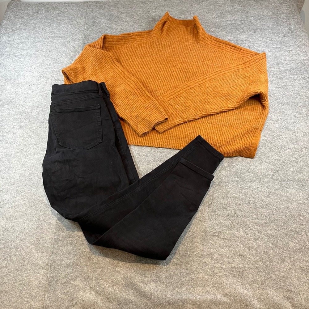 Topshop bundle Womens Skinny Jeans Black High Rise Stretch W29 L30 Edgy 29x26